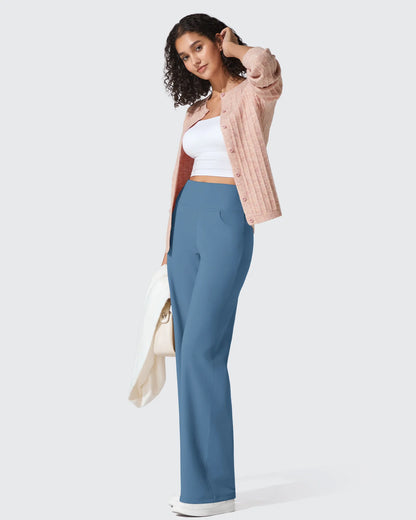 Pantalones de vestir de talle alto sin costuras BareFeel Petite