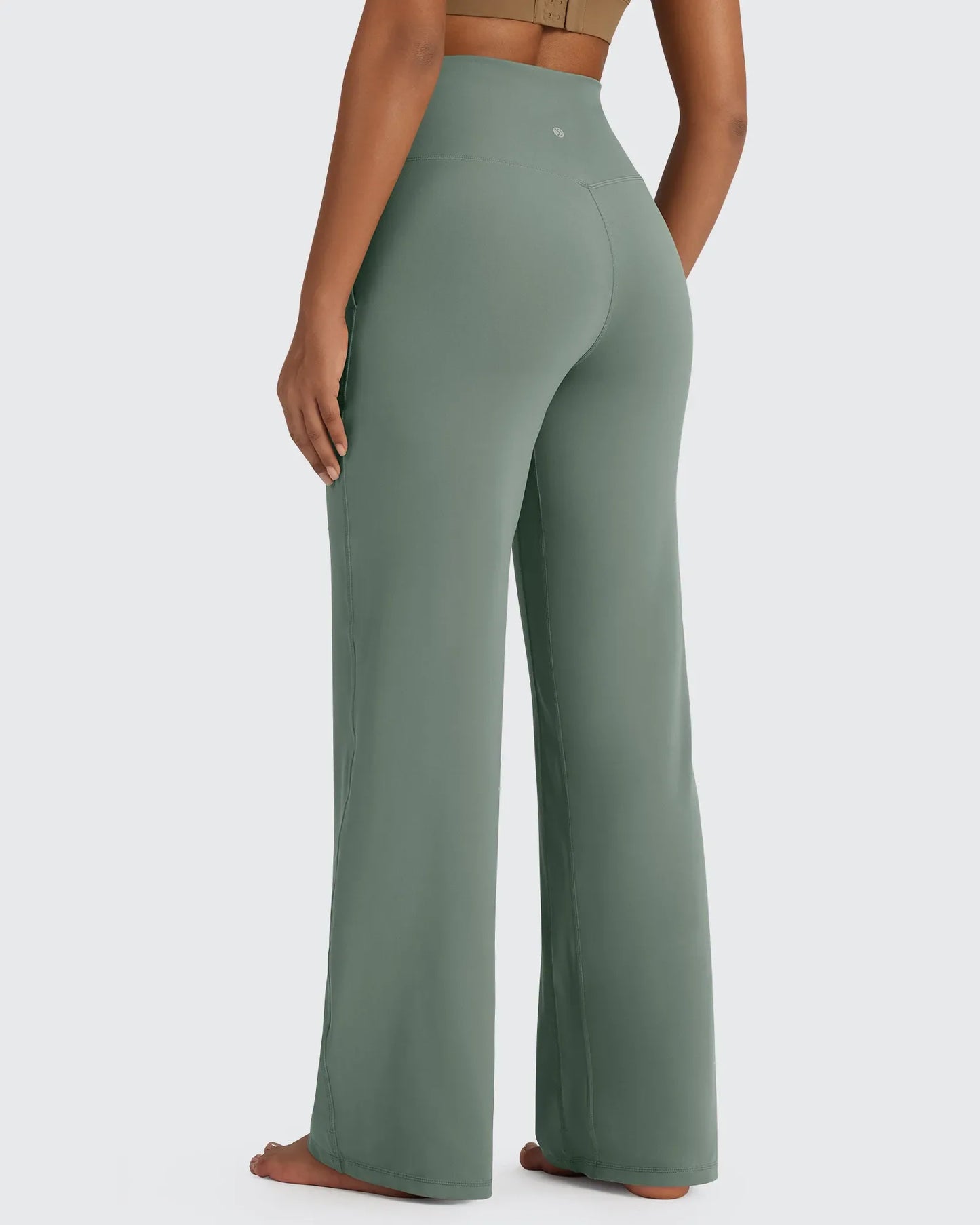 Pantalones Anchos de Vestir de Cintura Alta Sin Costuras BareFeel