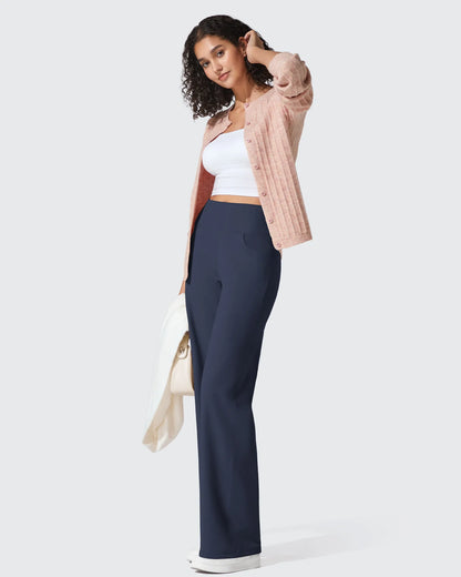 Pantalones de vestir de talle alto sin costuras BareFeel Petite