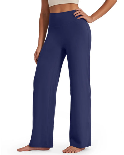 BareFeel Pantalones Anchos de Tiro Alto para Mujer (Talla Petite)