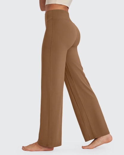 BareFeel Pantalones Anchos de Tiro Alto para Mujer (Talla Petite)