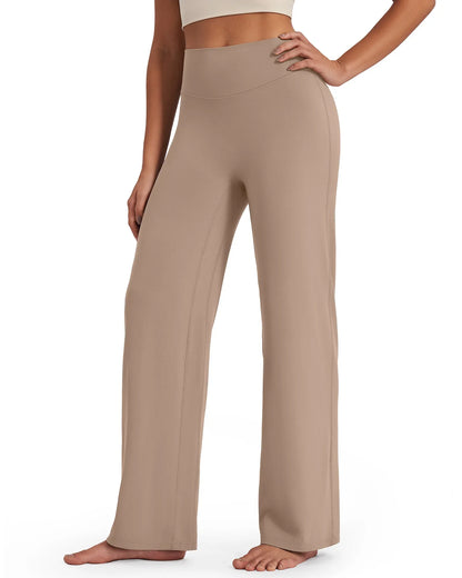BareFeel Pantalones Anchos de Tiro Alto para Mujer (Talla Petite)