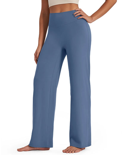 BareFeel Pantalones Anchos de Tiro Alto para Mujer (Talla Petite)