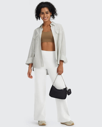 Pantalones de pernera ancha y talle alto BareFeel Tall