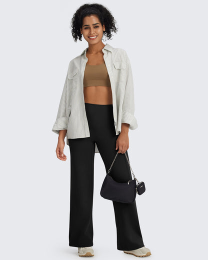 Pantalones de pernera ancha y talle alto BareFeel Regular