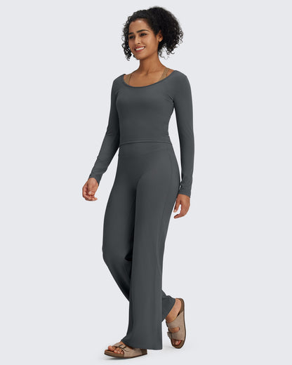 Pantalones de pernera ancha y talle alto BareFeel Regular