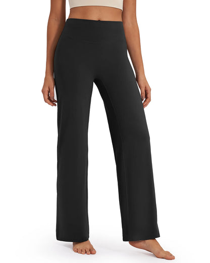 BareFeel Pantalones Anchos de Tiro Alto para Mujer (Talla Petite)