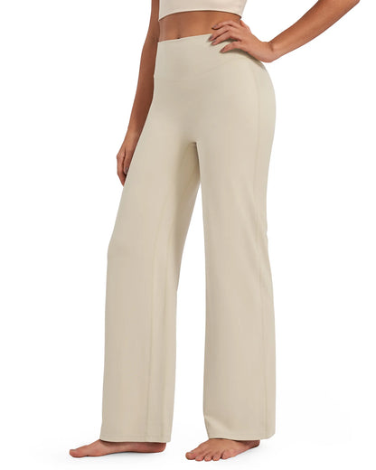 BareFeel Pantalones Anchos de Tiro Alto para Mujer (Talla Petite)