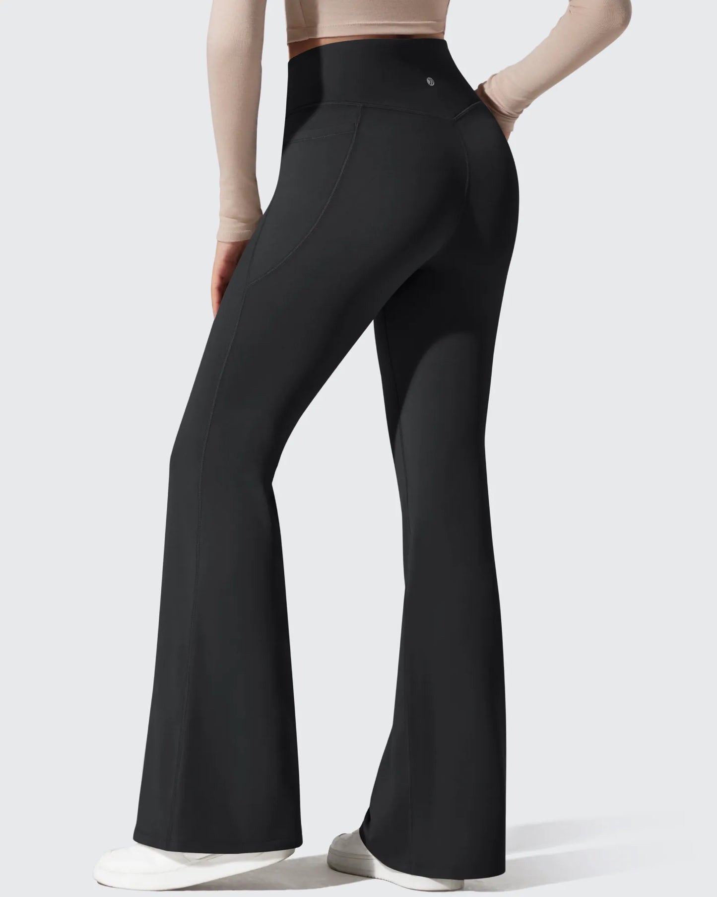 Leggings de yoga acampanados de cintura alta con forro polar Barefeel