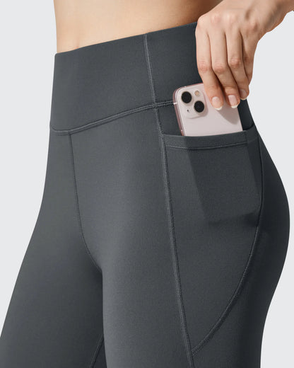 Leggings de yoga acampanados de cintura alta con forro polar Barefeel