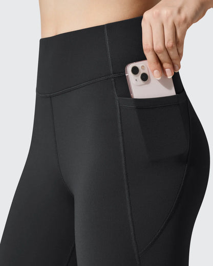 Leggings de yoga acampanados de cintura alta con forro polar Barefeel