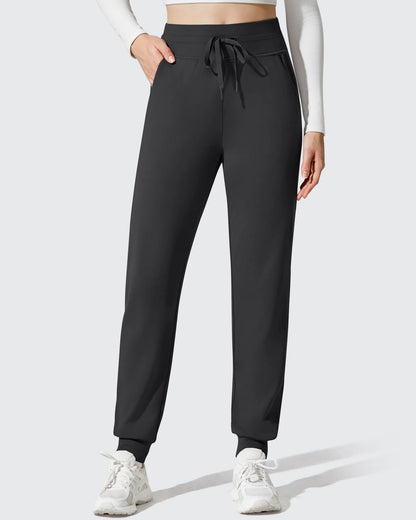 Pantalones deportivos cónicos con cordón y forro polar Barefeel