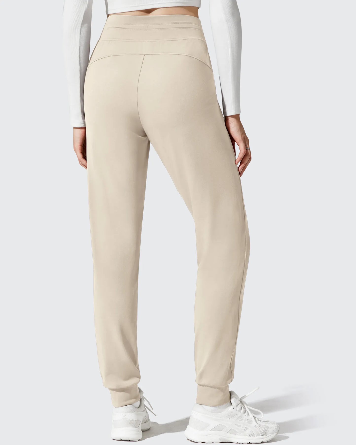 Pantalones deportivos cónicos con cordón y forro polar Barefeel