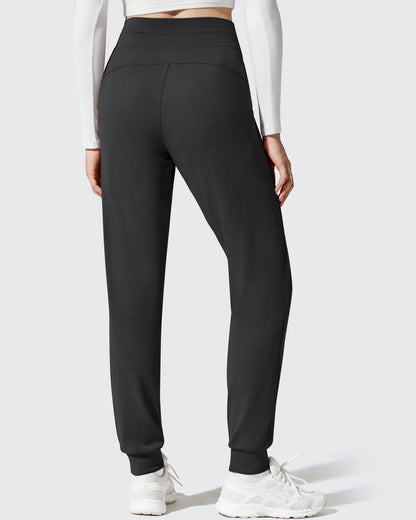 Pantalones deportivos cónicos con cordón y forro polar Barefeel