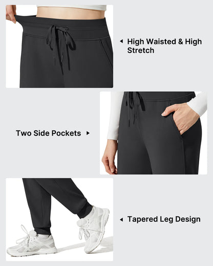 Pantalones deportivos cónicos con cordón y forro polar Barefeel