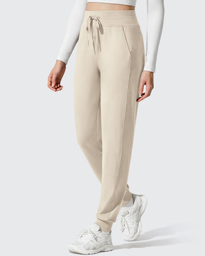 Pantalones deportivos cónicos con cordón y forro polar Barefeel