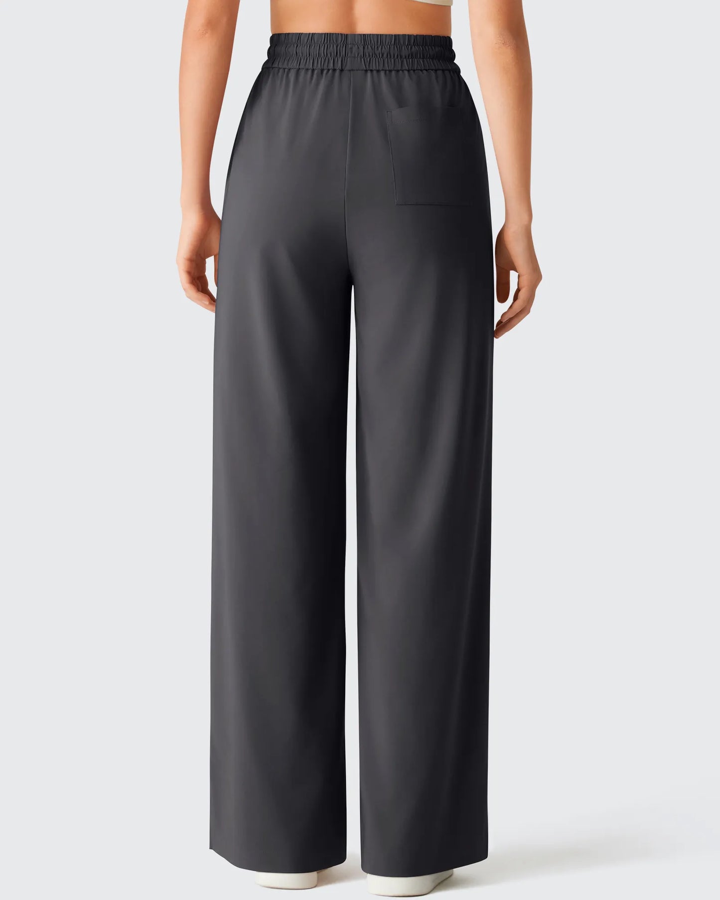 Pantalones Anchos Chillwhisp Palazzo Fluidos con Abertura Lateral y Cordón Ajustable