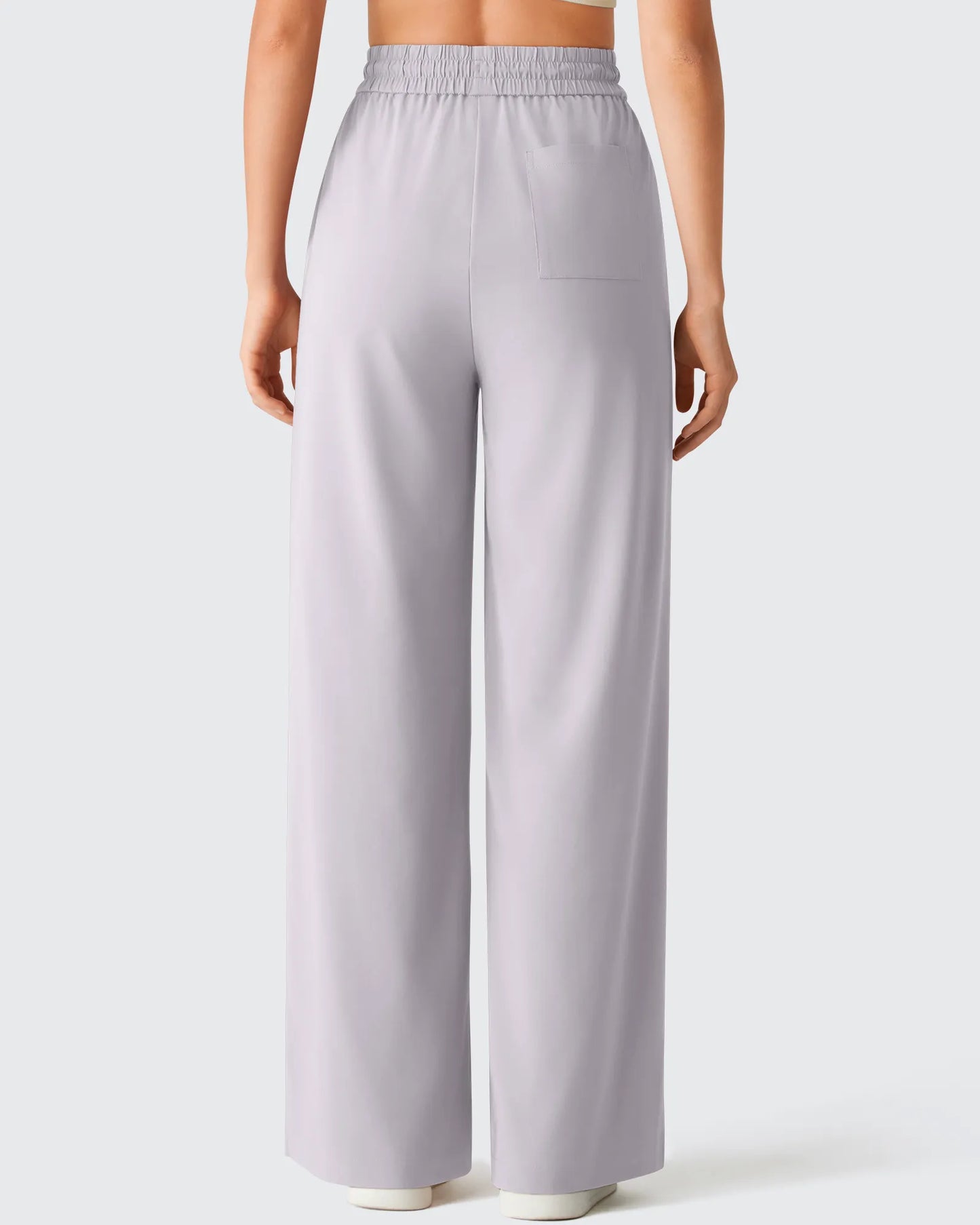 Pantalones Anchos Chillwhisp Palazzo Fluidos con Abertura Lateral y Cordón Ajustable