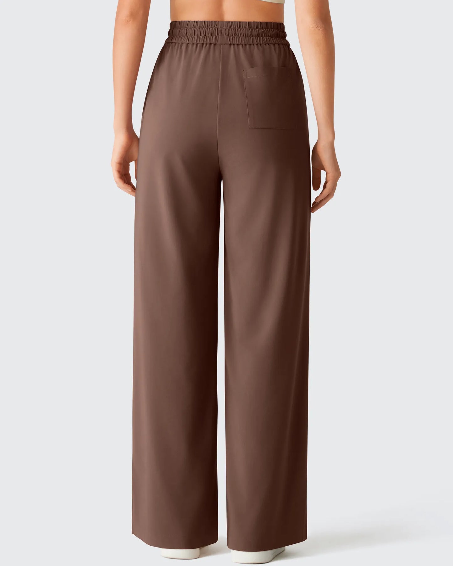 Pantalones Anchos Chillwhisp Palazzo Fluidos con Abertura Lateral y Cordón Ajustable