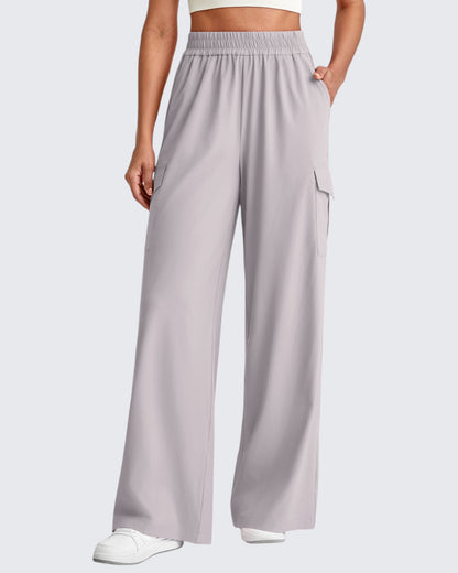 Pantalones Cargo de Pierna Ancha y Talle Alto Chillwhisp