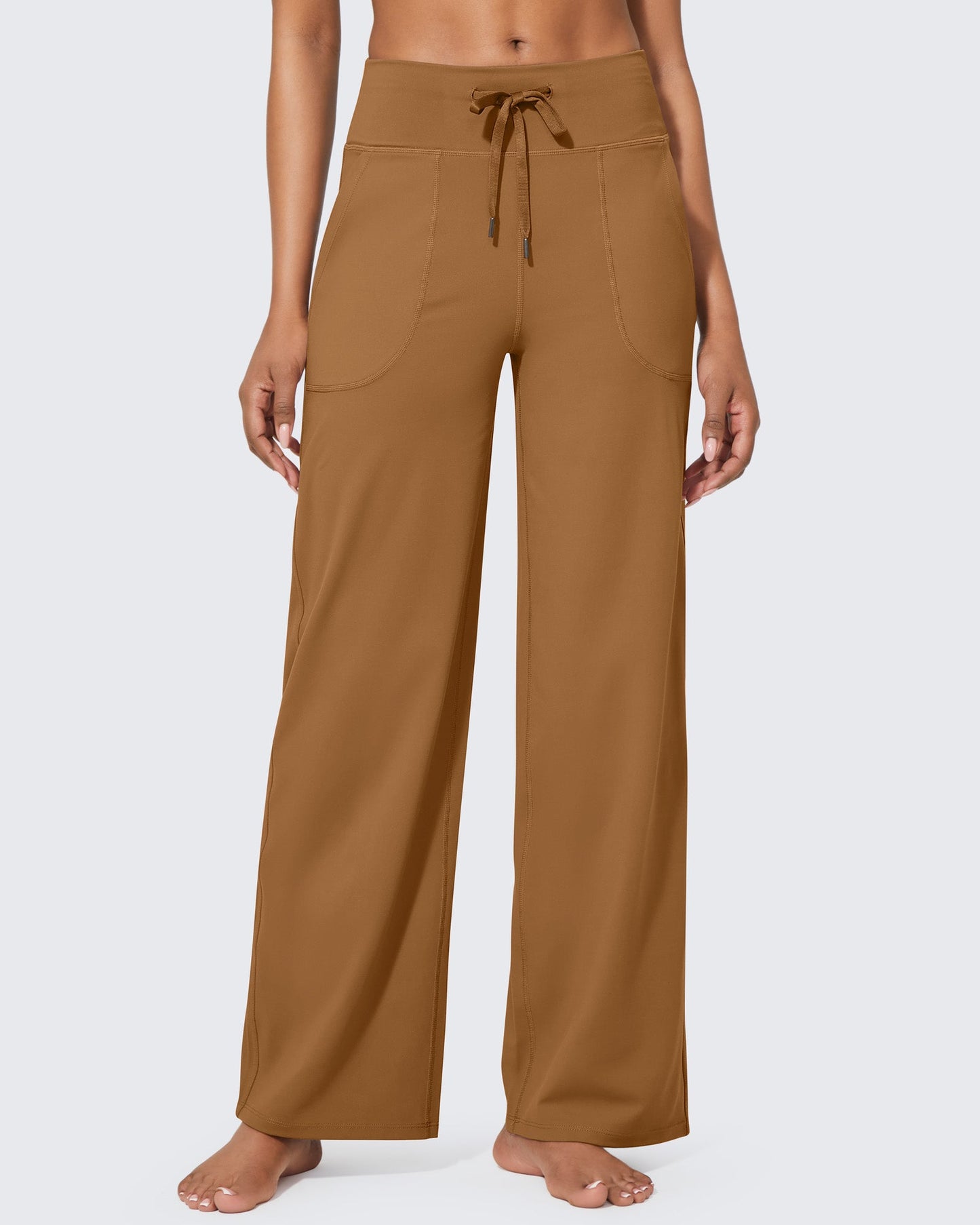 Pantalones de pernera ancha EverGoing de talle alto informales de negocios petite