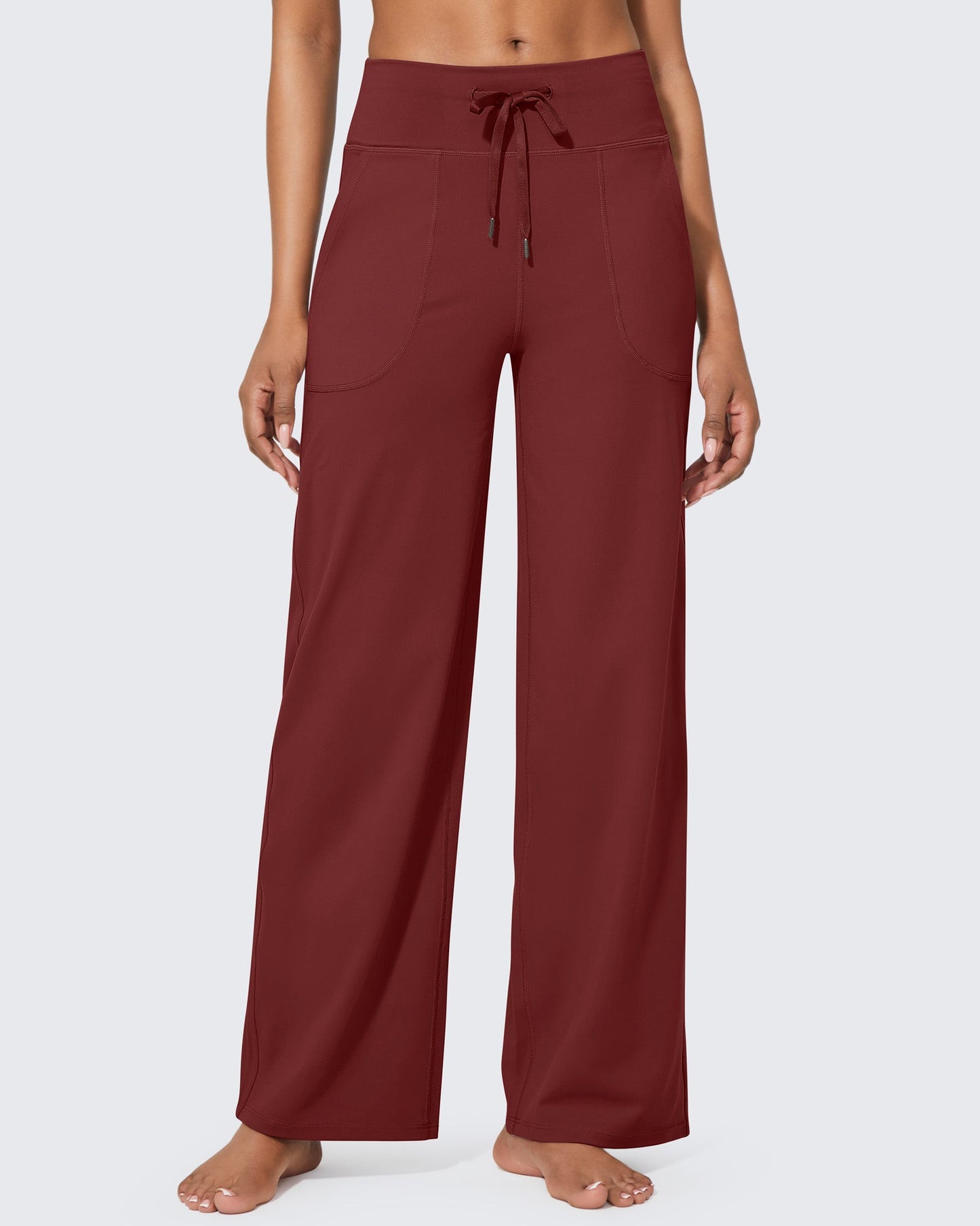 Pantalones de pernera ancha EverGoing de talle alto informales de negocios petite