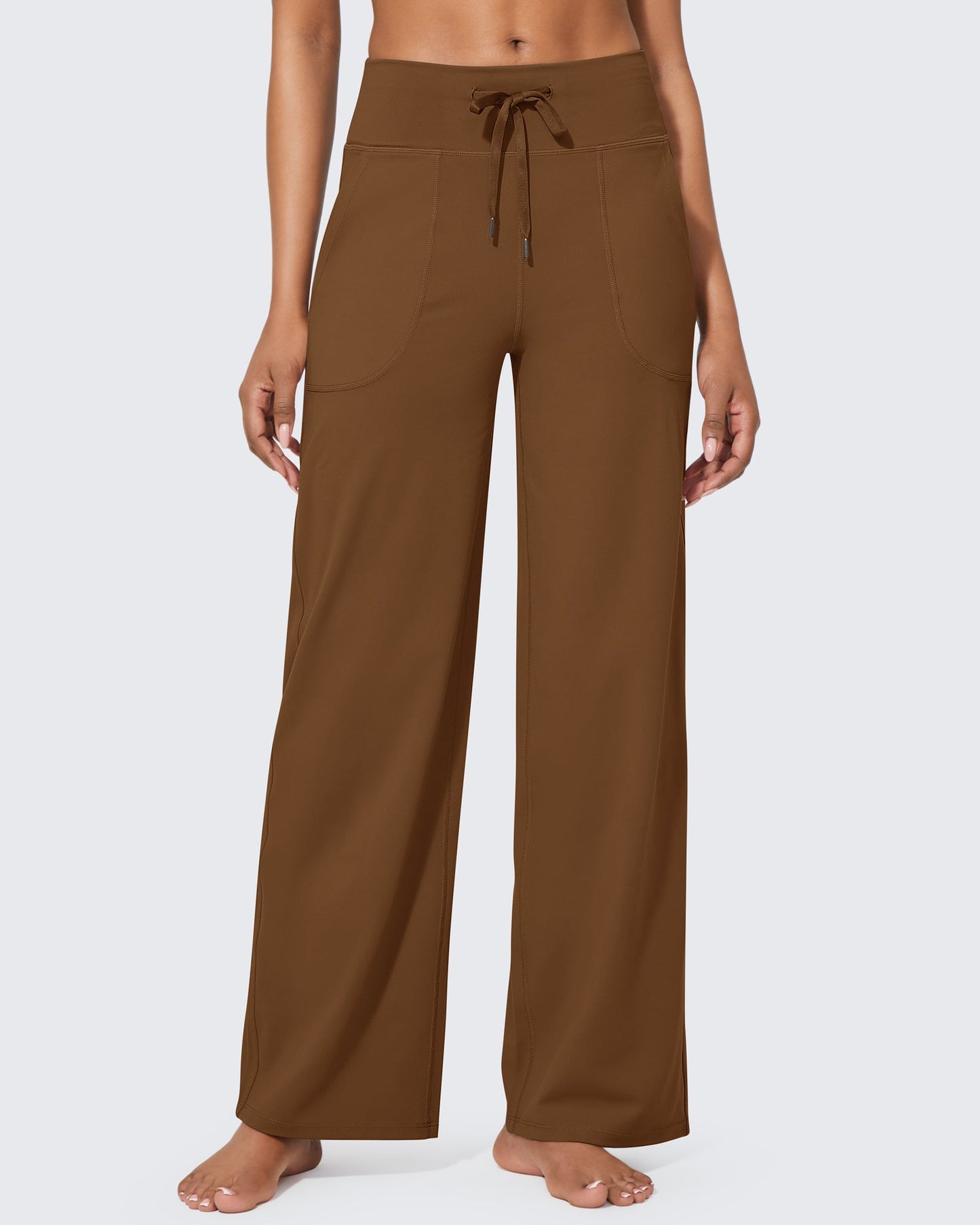 Pantalones de pernera ancha EverGoing de talle alto informales de negocios petite