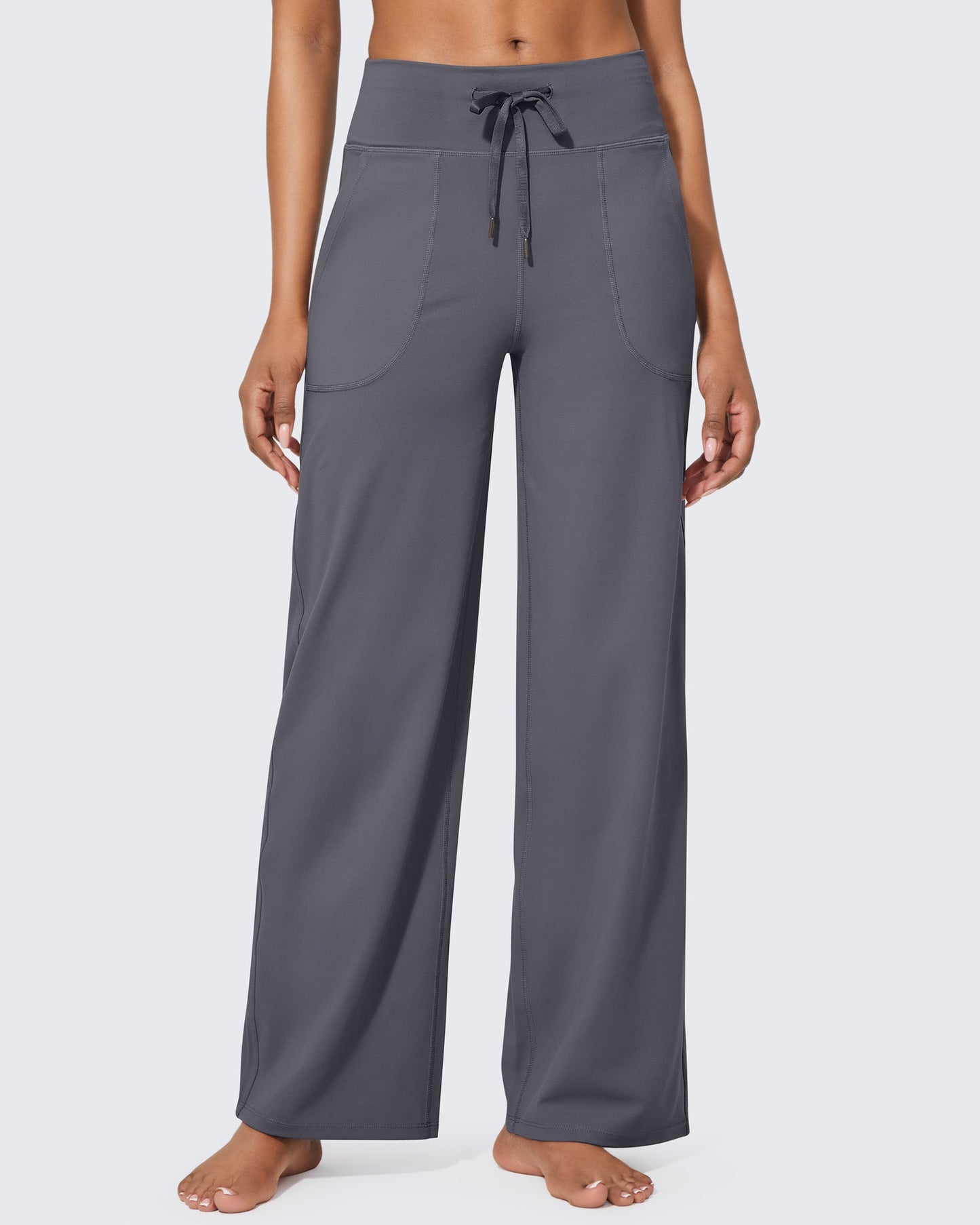 Pantalones de pernera ancha EverGoing de talle alto informales de negocios petite