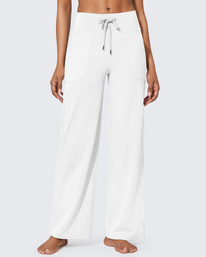 Pantalones de pernera ancha EverGoing de talle alto informales de negocios petite