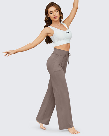 Pantalones de pernera ancha EverGoing de talle alto informales de negocios petite