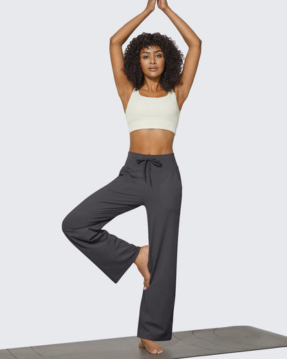 Pantalones anchos de cintura alta EverGoing Business Casual Regular