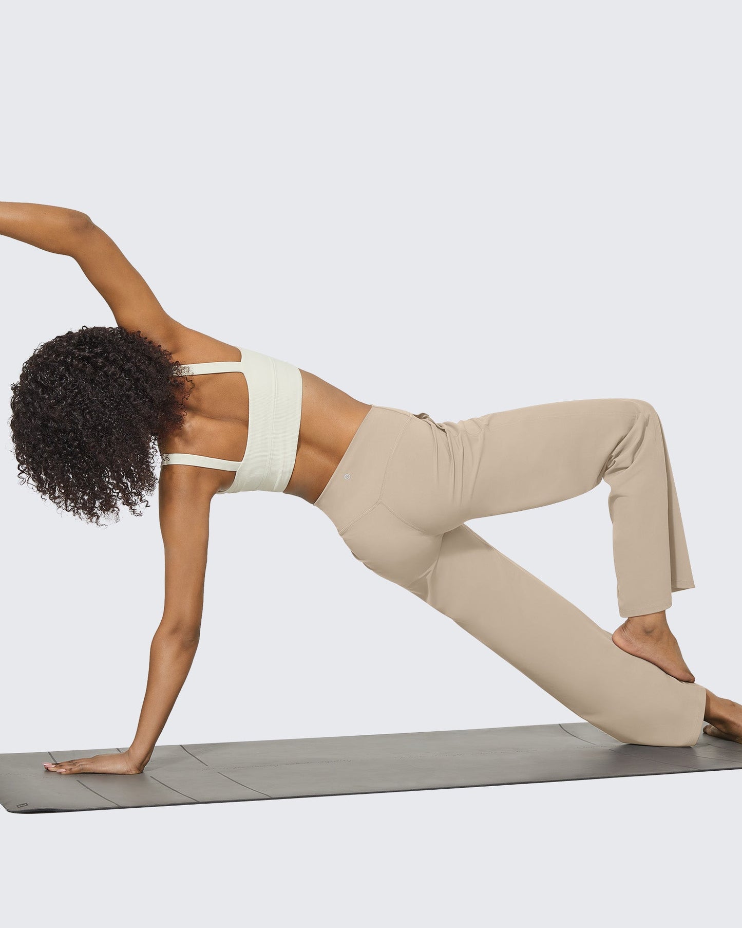 EverGoing Negocios Casual Cintura Alta Pierna Ancha Pantalones Altos