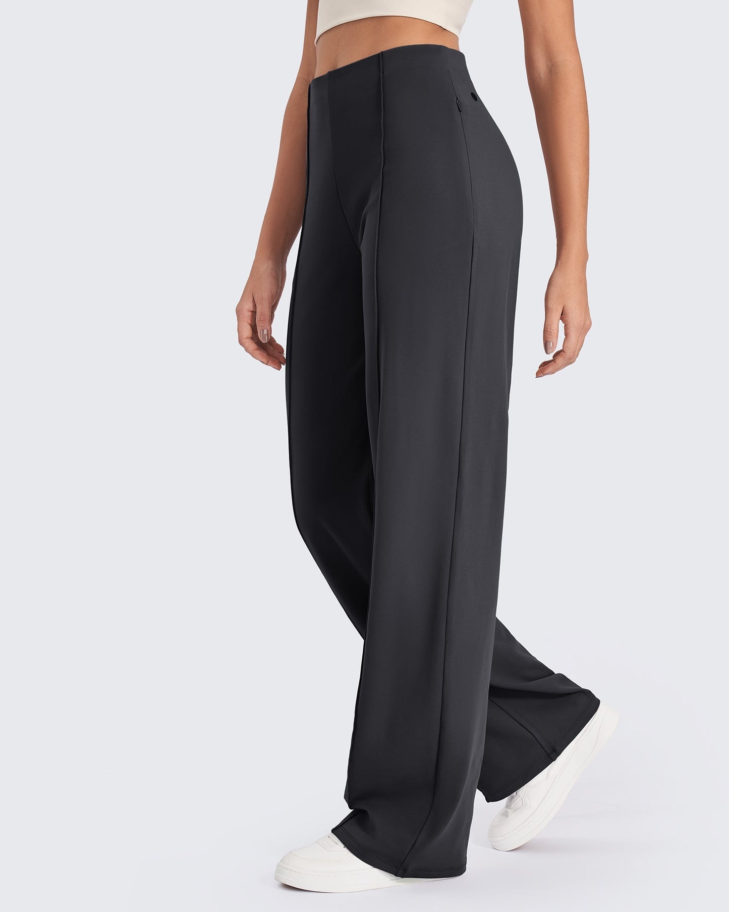 Pantalones de pernera ancha con pliegues delanteros EverGoing Business