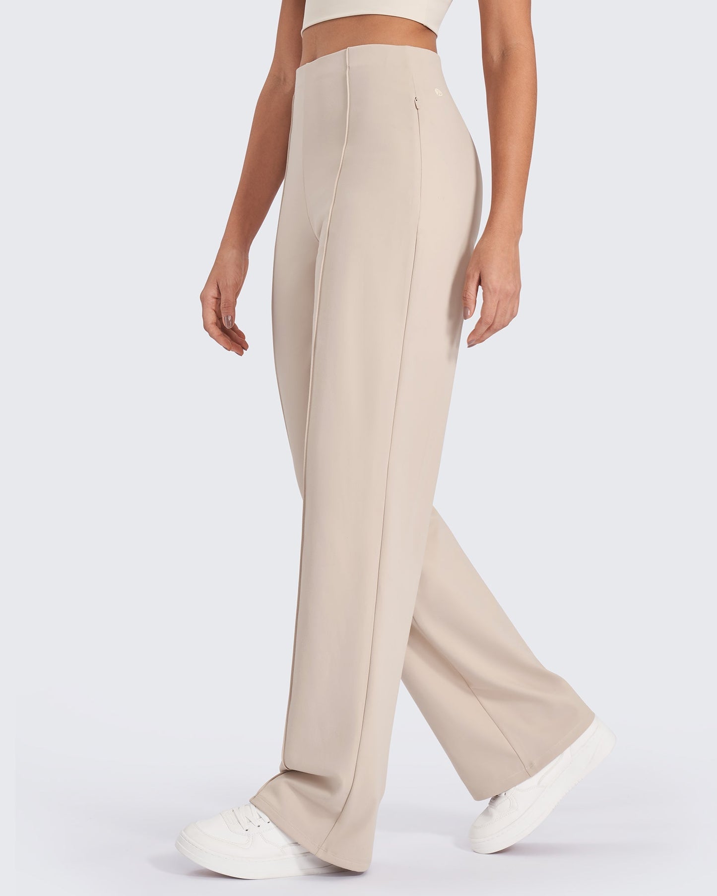 Pantalones de pernera ancha con pliegues delanteros EverGoing Business