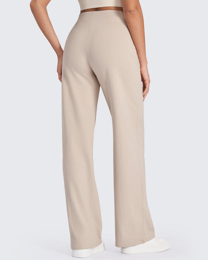 Pantalones de pernera ancha con pliegues delanteros EverGoing Business