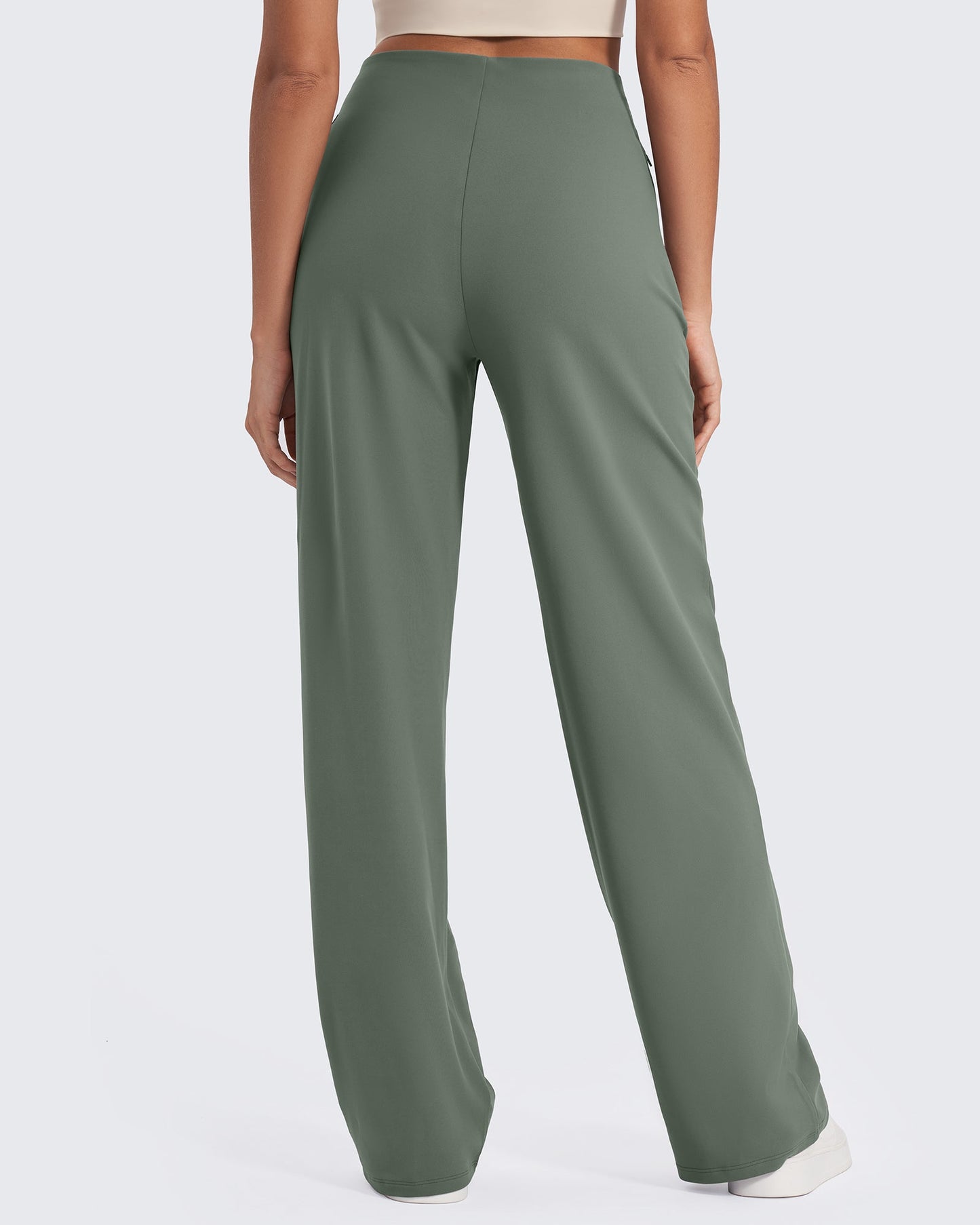 Pantalones de pernera ancha con pliegues delanteros EverGoing Business