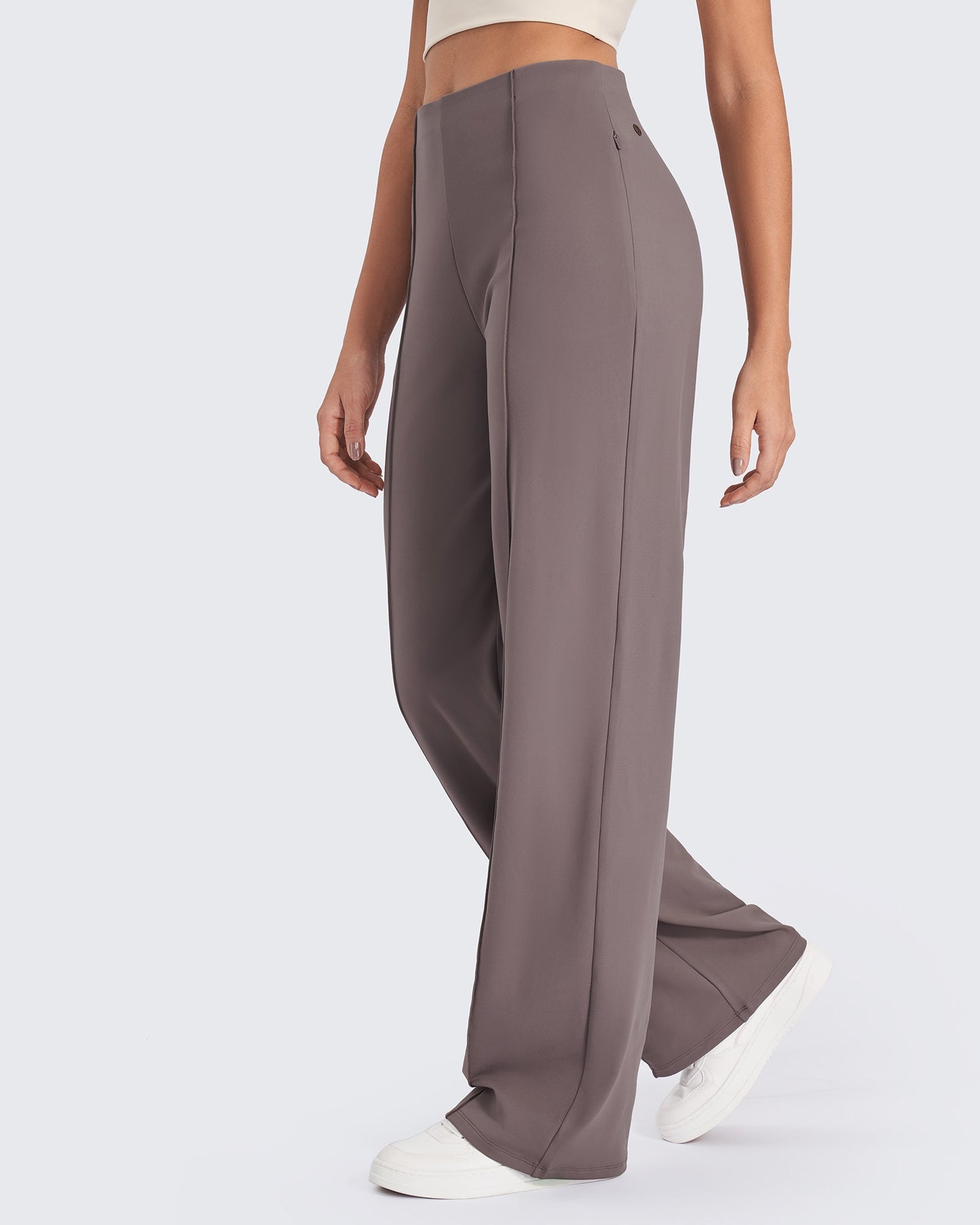 Pantalones de pernera ancha con pliegues delanteros EverGoing Business