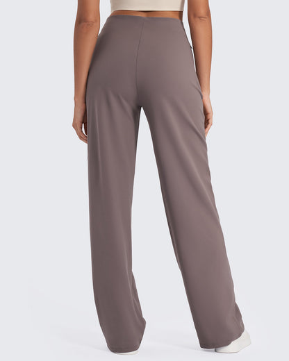 Pantalones de pernera ancha con pliegues delanteros EverGoing Business