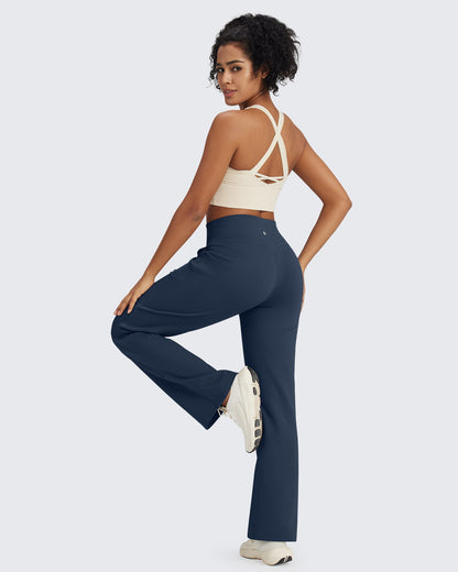 Pantalones EverGoing de cintura alta con cordón y forro polar