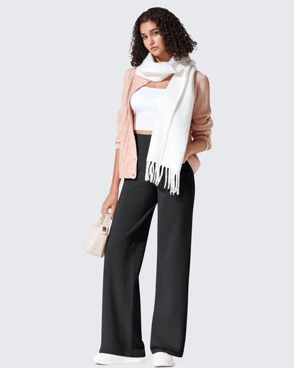 Pantalones térmicos de cintura alta y pierna ancha con forro polar EverGoing