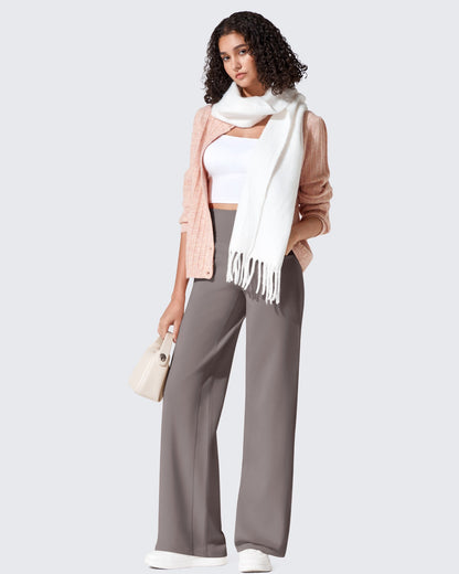 Pantalones térmicos de cintura alta y pierna ancha con forro polar EverGoing