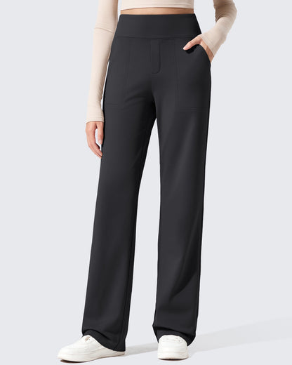 Pantalones de vestir de talle alto con forro polar EverGoing