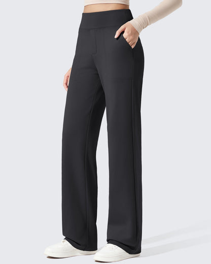 Pantalones de vestir de talle alto con forro polar EverGoing