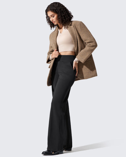 Pantalones de vestir de talle alto con forro polar EverGoing