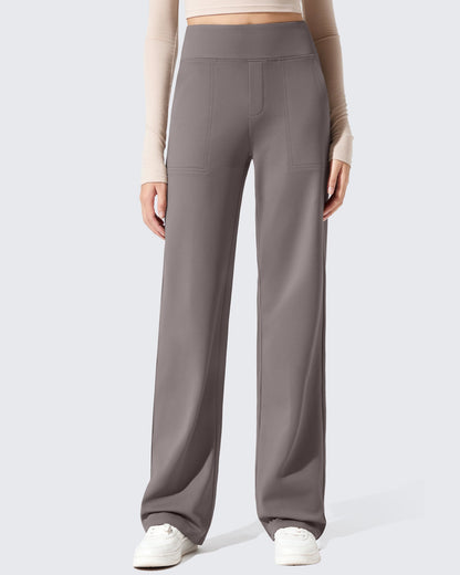 Pantalones de vestir de talle alto con forro polar EverGoing