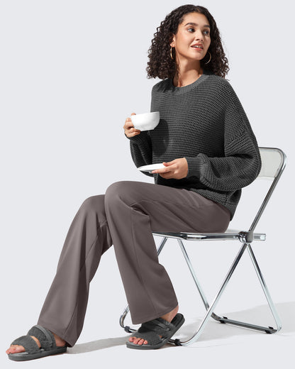 Pantalones de vestir de talle alto con forro polar EverGoing