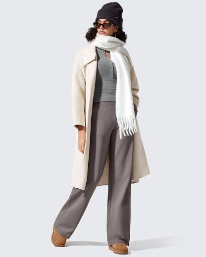 Pantalones de vestir de talle alto con forro polar EverGoing