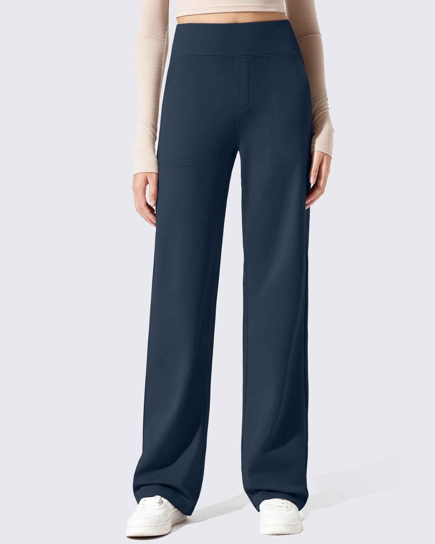 Pantalones de vestir de talle alto con forro polar EverGoing