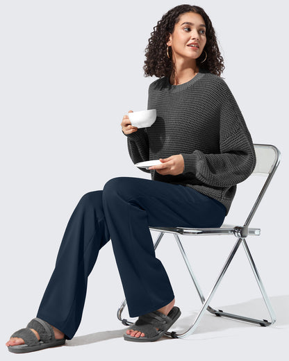 Pantalones de vestir de talle alto con forro polar EverGoing