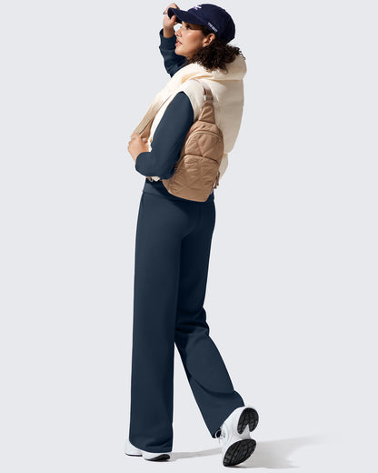 Pantalones de vestir de talle alto con forro polar EverGoing